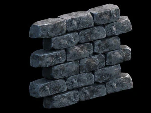 pbr modular game-ready dungeon brick wall low-poly CG Textures