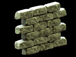 pbr modular game-ready dungeon brick wall low-poly CG टेक्स्चर्स