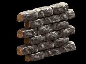 pbr modular game-ready dungeon brick wall low-poly CG टेक्स्चर्स