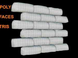 pbr modular game-ready dungeon brick wall low-poly CG Textures