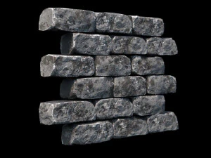 pbr modular game-ready dungeon brick wall low-poly CG Textures