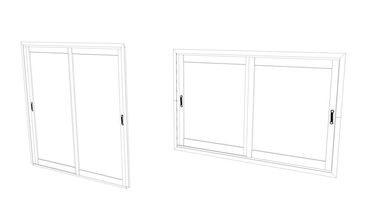 Blue Transparent Glass Sliding Window Decors  3D Models  SKP Free  Download  Pikbest