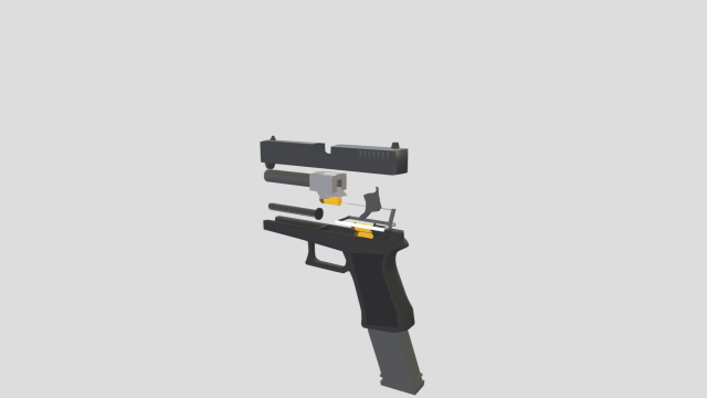 Glock 3D Модель .c4d .max .obj .3ds .fbx .stl .blend 