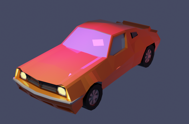 Classic sports car lowpoly 3D Модель .c4d .max .obj .3ds .fbx .stl .blend 
