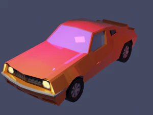 Mobil sport klasik lowpoly Model 3D