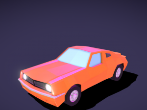 Classic sports car lowpoly 3D Модель