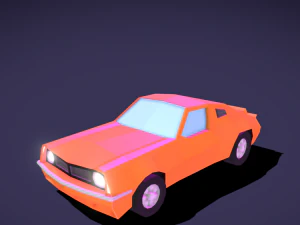 Classic sports car lowpoly 3D Model