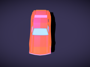 Classic sports car lowpoly 3D Модель