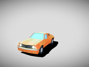 Classic sports car lowpoly 3D Модель