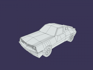 Classic sports car lowpoly 3D Модель