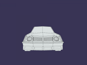 Classic sports car lowpoly 3D Модель