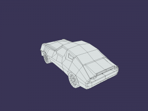 Classic sports car lowpoly 3D Модель