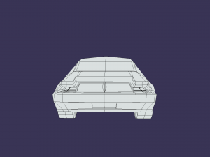Classic sports car lowpoly 3D Модель