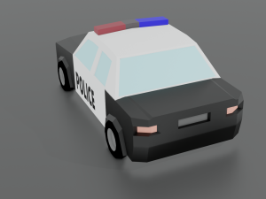 Police Car lowpoly Model 3D