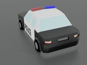 Police Car lowpoly 3D Model