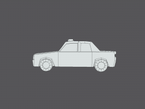 Police Car lowpoly Model 3D