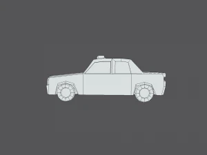 Police Car lowpoly 3D Model