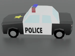 Police Car lowpoly 3D Model