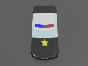 Police Car lowpoly Model 3D