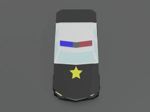 Police Car lowpoly 3D Model