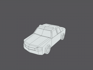 Police Car lowpoly Model 3D