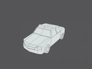 Police Car lowpoly 3D Model