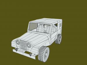 JEEP WILLYS cartoon Modello 3D