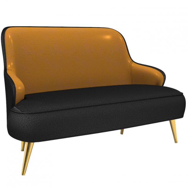 sofa leather Modello 3D .c4d .max .obj .3ds .fbx .stl .blend 
