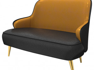 sofa leather Modello 3D