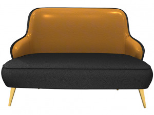sofa leather Modello 3D