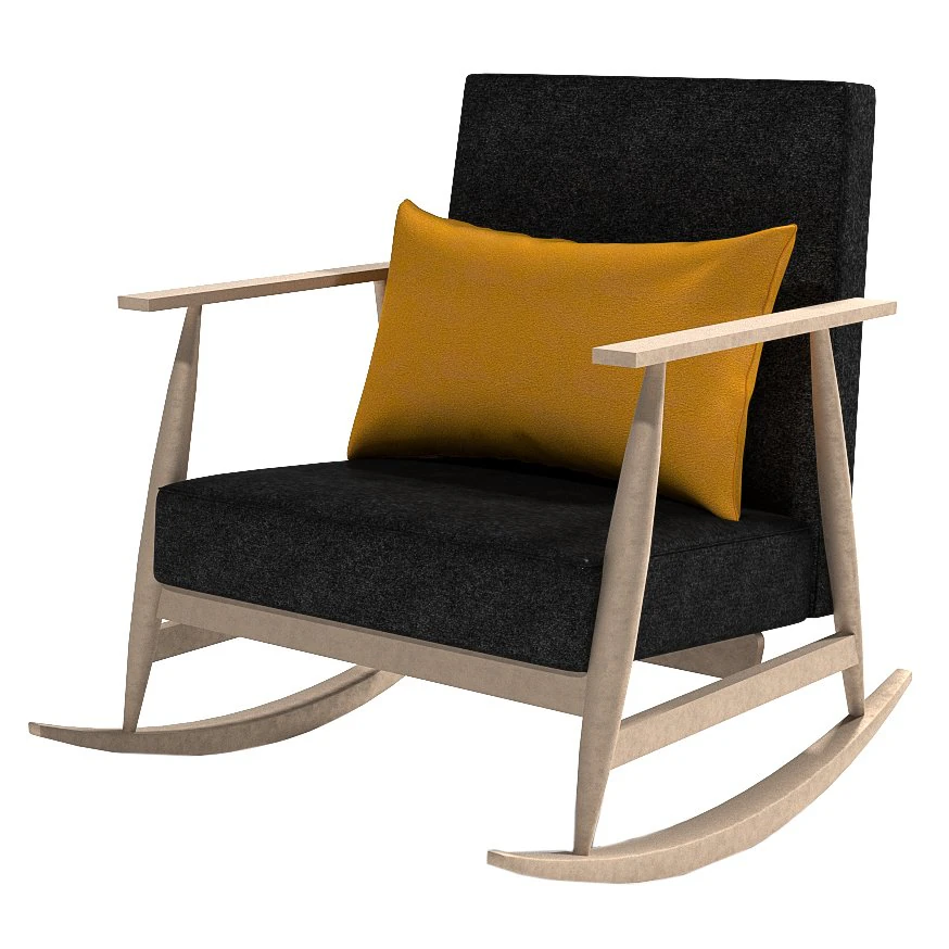 rocking armchair 3D Model .c4d .max .obj .3ds .fbx .stl .blend 