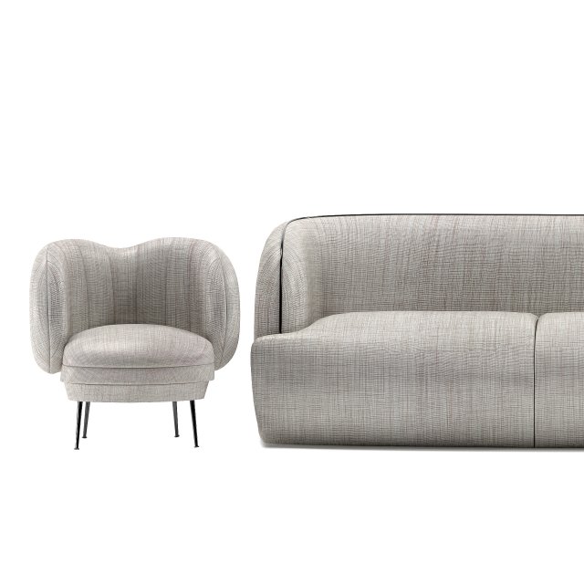sofa armchair 3D Модель .c4d .max .obj .3ds .fbx .stl .blend 