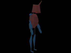 minbo charactor stickman beetle grasshopper Model 3D