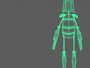 minbo charactor stickman beetle grasshopper Model 3D