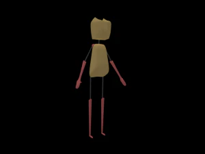 minbo charactor stickman beetle grasshopper 3D Model