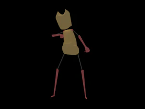 minbo charactor stickman beetle grasshopper 3D Model