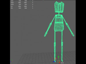 minbo charactor stickman beetle grasshopper 3D Model