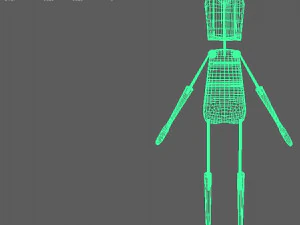 minbo charactor stickman beetle grasshopper 3D Model