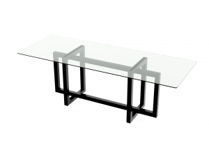 glass table atlant-1 black and gray 3D 模型