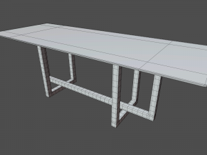 glass table atlant-1 black and gray 3D 模型