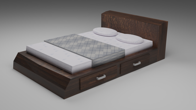 bed 3D Модель .c4d .max .obj .3ds .fbx .stl .blend 
