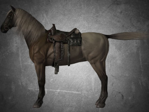 animal - horse a01 3D-Modell