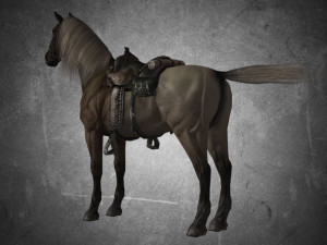 animal - horse a01 3D-Modell