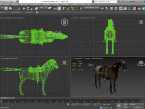 animal - horse a01 3D-Modell