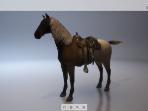 animal - horse a01 3D-Modell