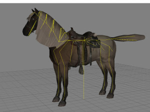 animal - horse a01 3D-Modell