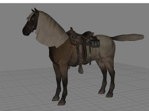 animal - horse a01 3D-Modell