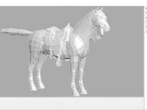 animal - horse a01 3D Model