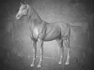 animal - horse a02 nogear 3D Model