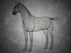 animal - horse a02 nogear 3D Model